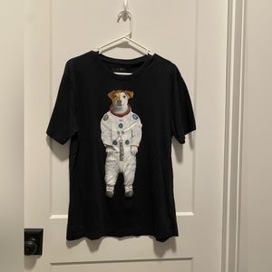 (3/$15) Men’s Large astronaut dog tshirt